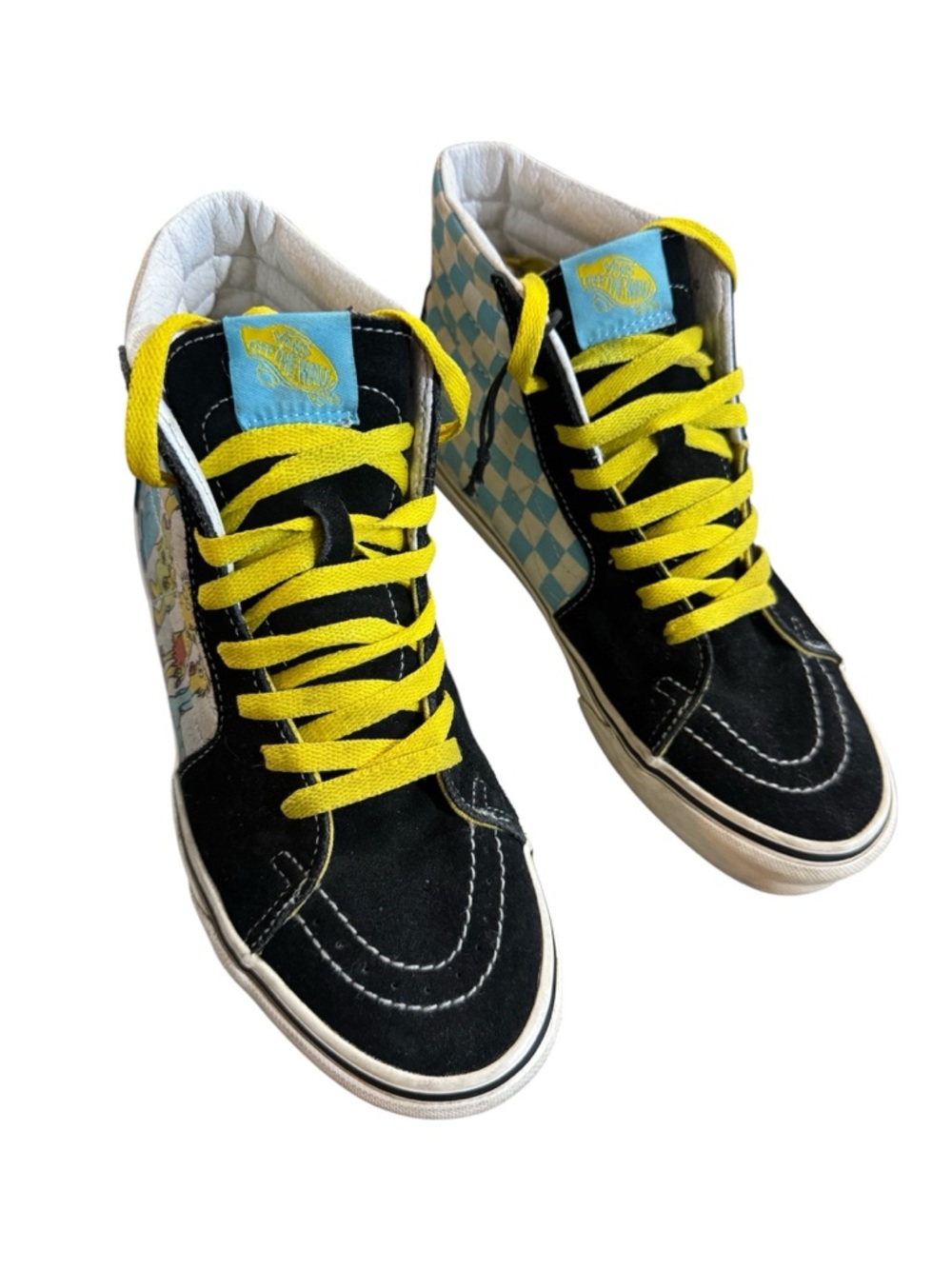 Vans The Simpsons High-Top Sneakers w/characters sz M 7 W 8.5